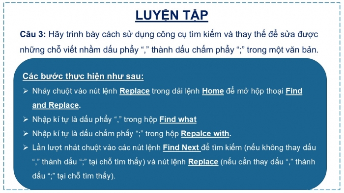 Giáo án PPT Tin học 6 cánh diều Bài 1: Tìm kiếm và thay thế trong soạn thảo văn bản