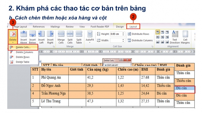 Giáo án PPT Tin học 6 cánh diều Bài 4: Trình bày thông tin ở dang bảng