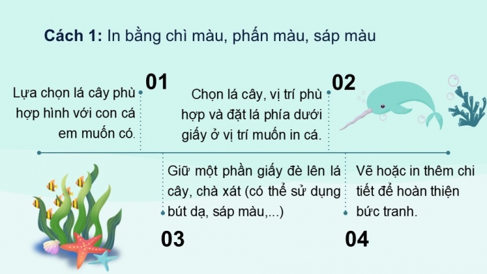 Giáo án PPT Mĩ thuật 6 cánh diều Bài 6: Tạo hình cá bằng lá cây