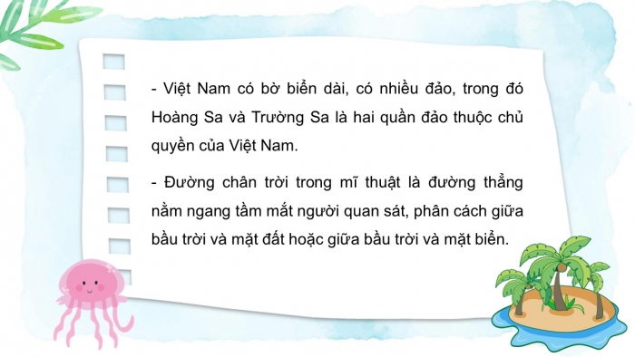 Giáo án PPT Mĩ thuật 6 cánh diều Bài 10: Biển đảo quê hương