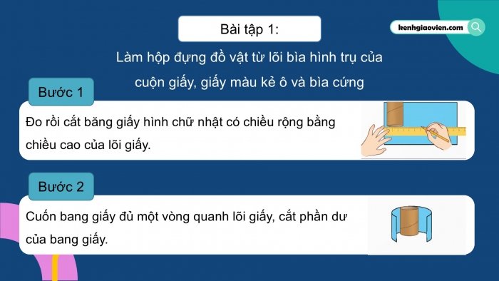 Giáo án điện tử Toán 5 chân trời Bài 67: Hình trụ