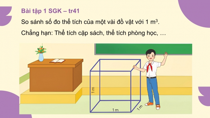 Giáo án điện tử Toán 5 chân trời Bài 72: Mét khối