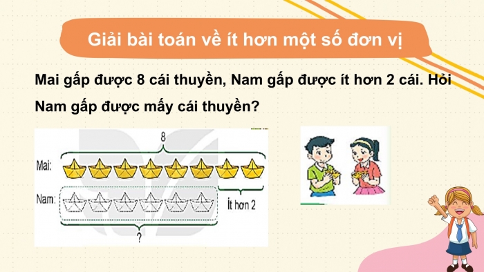 Giáo án PPT Toán 2 kết nối Bài 13: Bài toán về nhiều hơn, ít hơn một số đơn vị