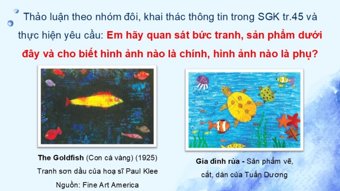 Giáo án điện tử Mĩ thuật 5 cánh diều Bài 9: Sinh vật biển