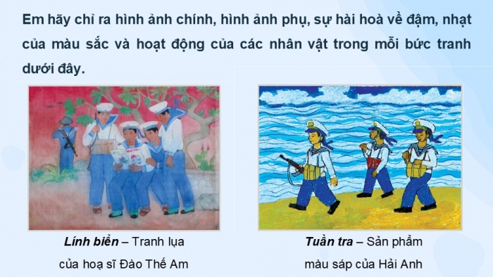 Giáo án điện tử Mĩ thuật 5 cánh diều Bài 11: Bộ đội hải quân