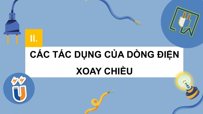 Giáo án điện tử KHTN 9 chân trời - Phân môn Vật lí Bài 13: Dòng điện xoay chiều