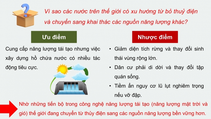 Giáo án điện tử KHTN 9 chân trời - Phân môn Vật lí Bài 15: Năng lượng tái tạo