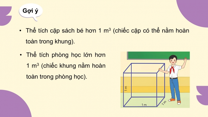 Giáo án điện tử Toán 5 chân trời Bài 72: Mét khối