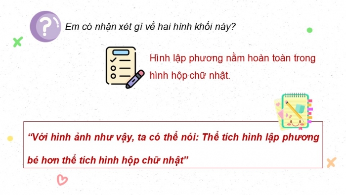 Giáo án điện tử Toán 5 kết nối Bài 45: Thể tích của một hình