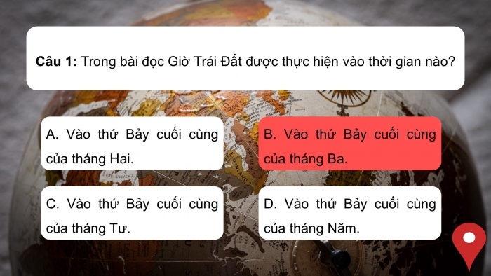 Giáo án PPT dạy thêm Tiếng Việt 5 chân trời bài 2: Bài đọc Giờ Trái Đất. Quan sát, tìm ý cho bài văn tả người