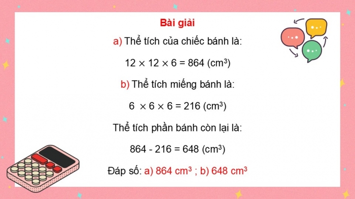 Giáo án điện tử Toán 5 kết nối Bài 53: Thể tích của hình lập phương