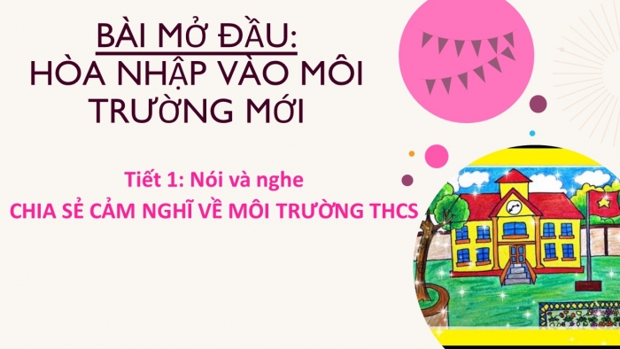 Giáo án PPT Ngữ văn 6 chân trời Bài mở đầu: Chia sẻ cảm nghĩ về môi trường Trung học cơ sở