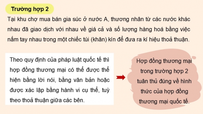 Giáo án điện tử Kinh tế pháp luật 12 kết nối Bài 16: Nguyên tắc cơ bản của Tổ chức Thương mại thế giới và hợp đồng thương mại quốc tế (P2)