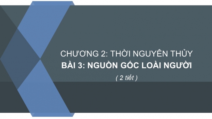 Giáo án PPT Lịch sử 6 cánh diều Bài 3: Nguồn gốc loài người