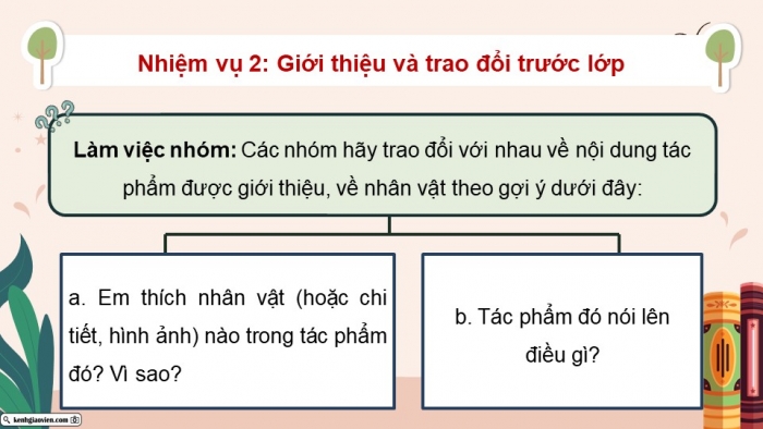 Giáo án điện tử Tiếng Việt 5 cánh diều Bài 17: Trao đổi Em đọc sách báo