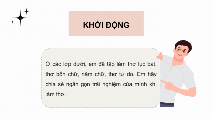 Giáo án điện tử Ngữ văn 9 kết nối Bài 7: Tập làm một bài thơ tám chữ