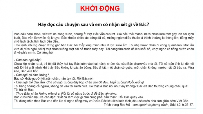 Giáo án PPT Ngữ văn 6 cánh diều Bài 7: Đêm nay Bác không ngủ