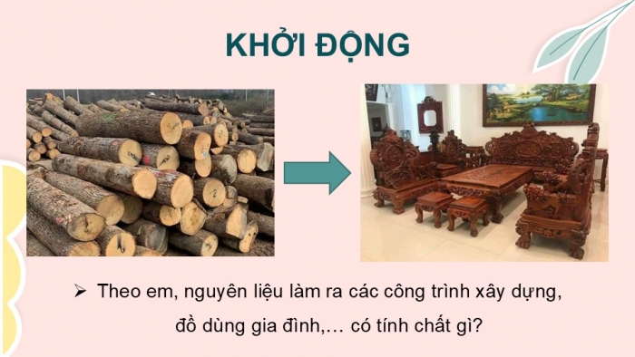 Giáo án PPT KHTN 6 chân trời Bài 13: Một số nguyên liệu