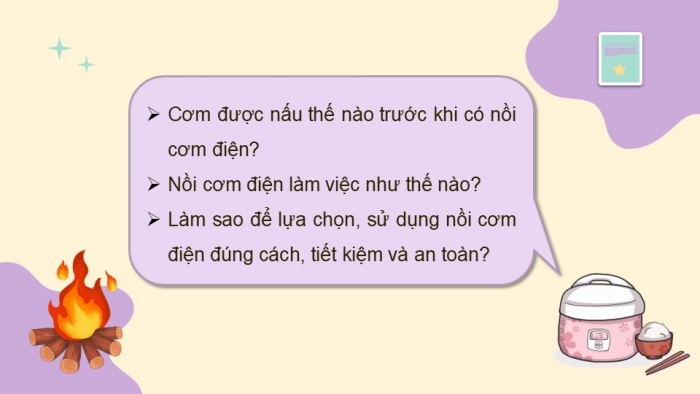 Giáo án PPT Công nghệ 6 kết nối Bài 12: Nồi cơm điện