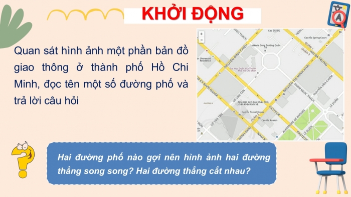 Giáo án PPT Toán 6 cánh diều Bài 2: Hai đường thẳng cắt nhau. Hai đường thẳng song song