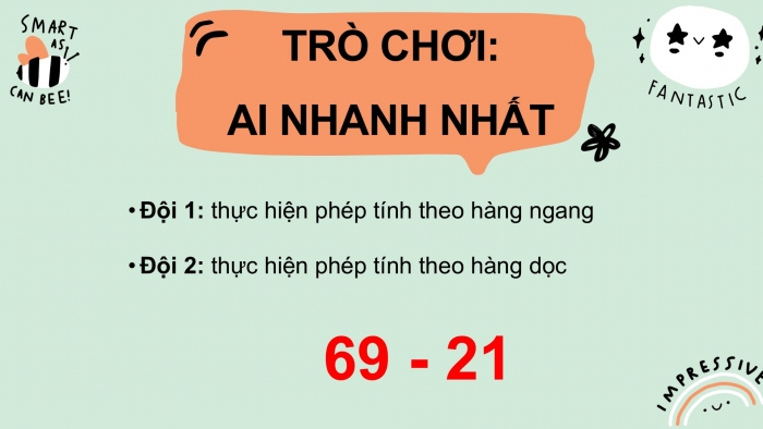 Giáo án PPT Toán 2 chân trời bài Số bị trừ – Số trừ – Hiệu