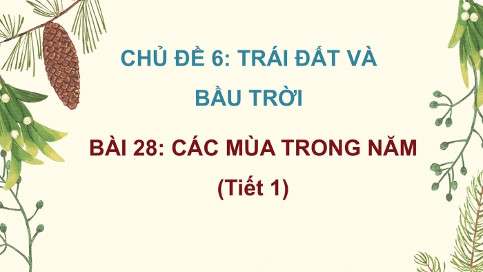 Giáo án PPT Tự nhiên và Xã hội 2 kết nối Bài 28: Các mùa trong năm