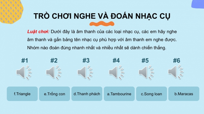 Giáo án PPT Âm nhạc 6 chân trời Tiết 10: Nhạc cụ thể hiện tiết tấu Bài thực hành số 3, Sáo recorder và Kèn phím Bài thực hành số 2