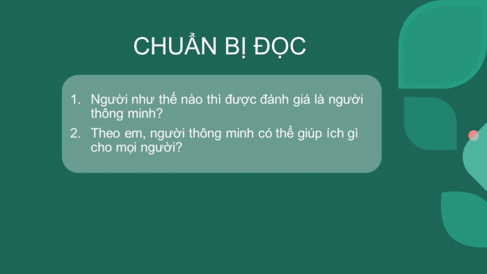 Giáo án PPT Ngữ văn 6 chân trời Bài 2: Em bé thông minh