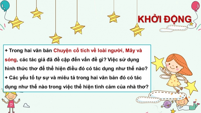 Giáo án PPT Ngữ văn 6 kết nối Bài 2: Viết đoạn văn ghi lại cảm xúc về một bài thơ có yếu tố tự sự và miêu tả