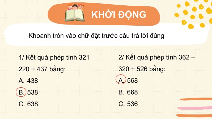 Giáo án PPT Toán 2 kết nối Bài 62: Phép trừ (có nhớ) trong phạm vi 1 000