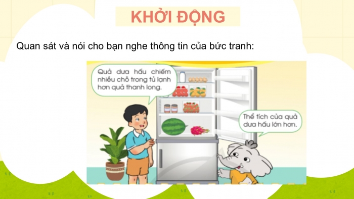 Giáo án điện tử Toán 5 cánh diều Bài 62: Thể tích của một hình