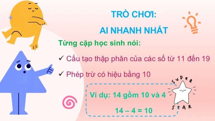 Giáo án PPT Toán 2 chân trời bài Phép trừ có hiệu bằng 10