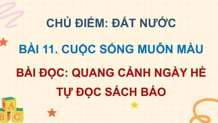 Giáo án điện tử Tiếng Việt 5 cánh diều Bài 11: Quang cảnh làng mạc ngày mùa