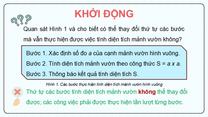 Giáo án điện tử Tin học 5 chân trời Bài 9: Cấu trúc tuần tự