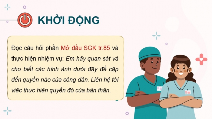 Giáo án điện tử Kinh tế pháp luật 12 cánh diều Bài 12: Quyền và nghĩa vụ công dân trong bảo vệ, chăm sóc sức khỏe và đảm bảo an sinh xã hội