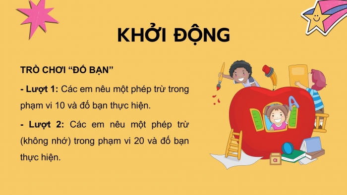 Giáo án PPT Toán 2 cánh diều bài Luyện tập phép trừ (không nhớ) trong phạm vi 20