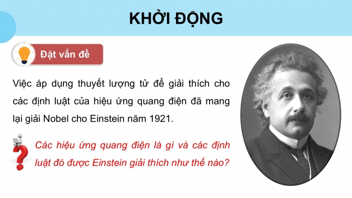 Giáo án điện tử chuyên đề Vật lí 12 kết nối Bài 9: Hiệu ứng quang điện và năng lượng của photon