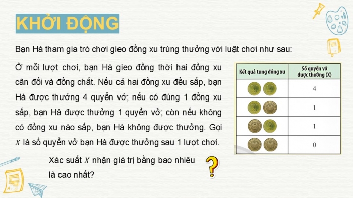 Giáo án điện tử chuyên đề Toán 12 chân trời Bài 1: Biến ngẫu nhiên rời rạc