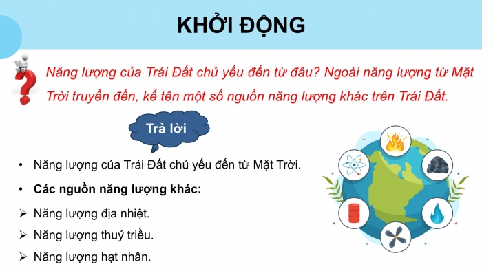 Giáo án điện tử KHTN 9 chân trời - Phân môn Vật lí Bài Ôn tập chủ đề 5