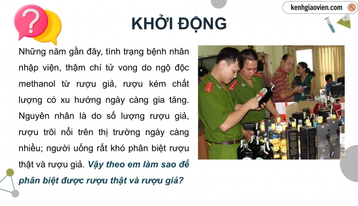 Giáo án điện tử KHTN 9 cánh diều - Phân môn Hoá học Bài tập (Chủ đề 8)