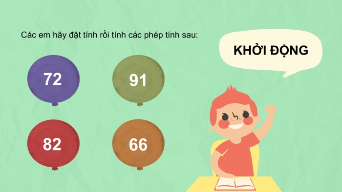 Giáo án PPT Toán 2 cánh diều bài Phép cộng (có nhớ) trong phạm vi 100 (tiếp theo)