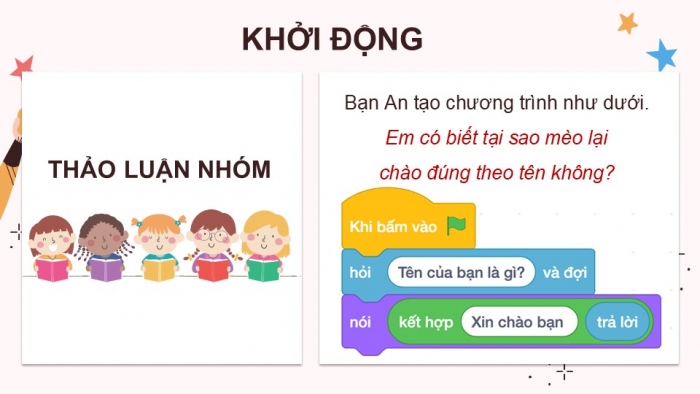 Giáo án điện tử Tin học 5 kết nối Bài 14: Sử dụng biến trong chương trình