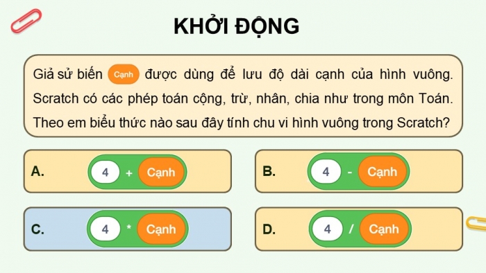 Giáo án điện tử Tin học 5 kết nối Bài 15: Sử dụng biểu thức trong chương trình