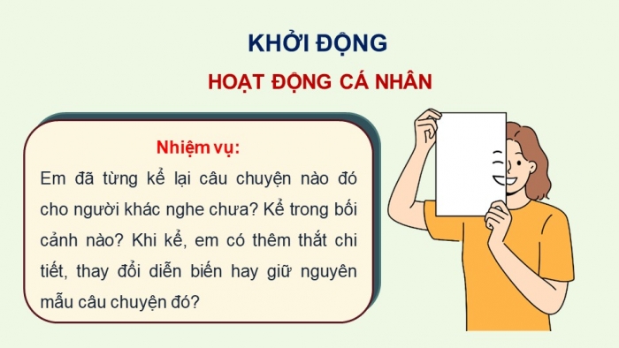 Giáo án điện tử Ngữ văn 9 chân trời Bài 7: Kể một câu chuyện tưởng tượng