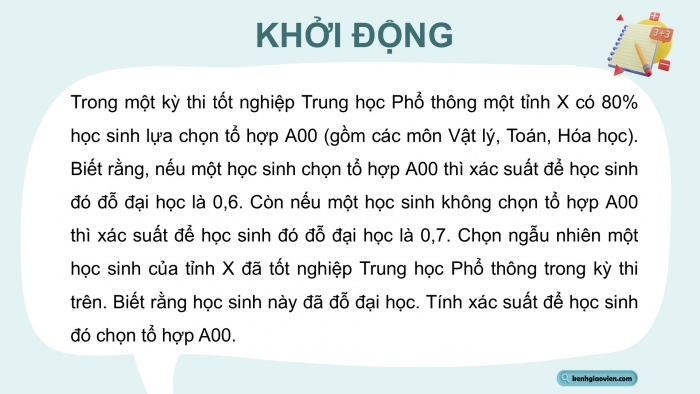 Giáo án điện tử Toán 12 cánh diều Bài tập cuối chương VI