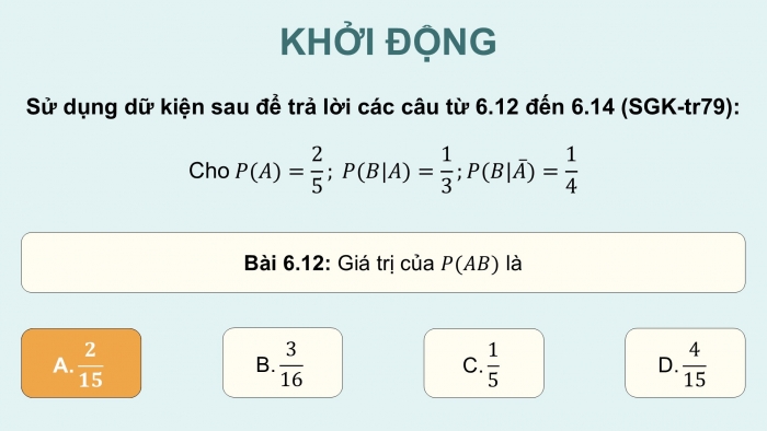 Giáo án điện tử Toán 12 kết nối Bài tập cuối chương VI