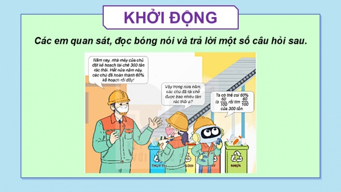 Giáo án điện tử Toán 5 kết nối Bài 41: Tìm giá trị phần trăm của một số