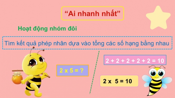 Giáo án PPT Toán 2 chân trời bài Bảng nhân 2