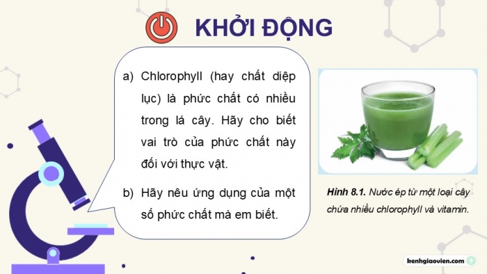 Giáo án điện tử chuyên đề Hoá học 12 cánh diều Bài 8: Vai trò và ứng dụng của phức chất