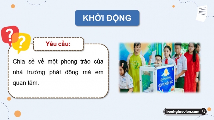 Giáo án điện tử Ngữ văn 12 kết nối Bài 9: Viết bài phát biểu trong lễ phát động một phong trào hoặc một hoạt động xã hội